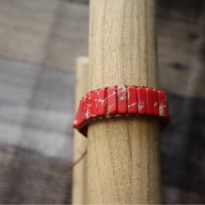 Red natural stone Beaded Bracelet